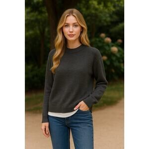 Calia Carrie Underwood Essentials Sweater Women's Size XL Normcore Casual Gray